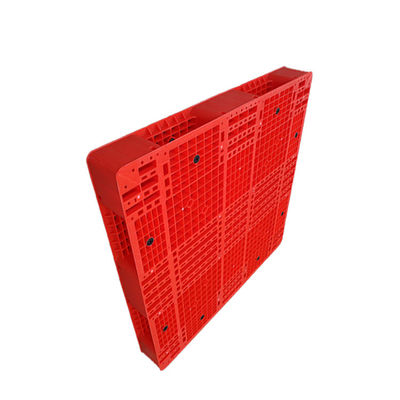 Pallet nhựa xếp chồng màu đỏ có thể xếp chồng lên nhau 1200x1200 PE 6000Kg cho nhà kho