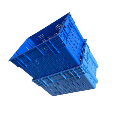Thùng đựng hải sản có thể xếp chồng lên nhau HDPE màu xanh 2Kg 600x400 Hàng nặng cho thị trường