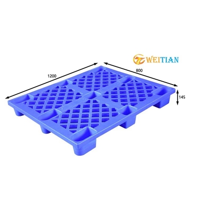 1200X800 Sàn một mặt Pallet nguyên sinh HDPE Pallet nhựa có thể xếp chồng lên nhau