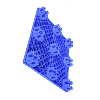 600Kg Tải trọng động 1100 X 1100 Pallet nhựa HDPE màu xanh có thể lồng vào nhau cho y tế / thực phẩm