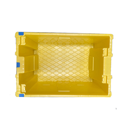 100% HDPE Hộp nhựa di chuyển màu vàng 600 X 400 X 275mm Hộp EU bền bỉ