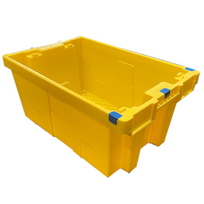 60 X 40 X 27,5cm Thùng nhựa HDPE màu vàng Di chuyển Thùng nhựa lồng nhau