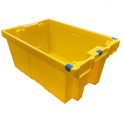 60 X 40 X 27,5cm Thùng nhựa HDPE màu vàng Di chuyển Thùng nhựa lồng nhau