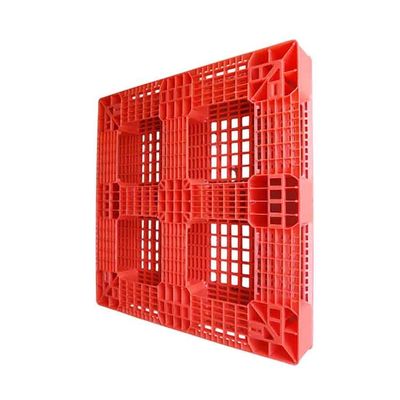1100 X 1100 palet nhựa công nghiệp HDPE màu đỏ