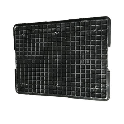 Hộp hậu cần bằng nhựa 600 X 400 Thùng nhựa ESD màu đen để di chuyển