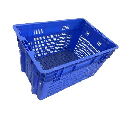 Màu xanh lam 60 * 40cm Thùng lưu trữ có thể xếp chồng lên nhau 510x350 Kích thước bên trong
