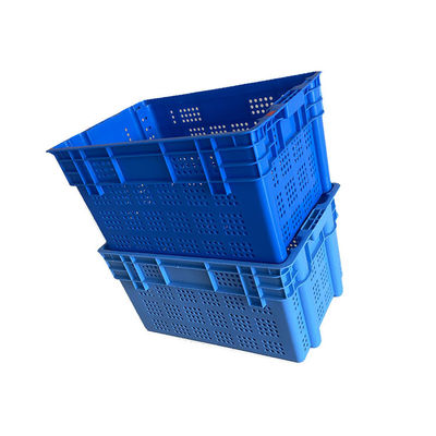 Thùng đựng hải sản có thể xếp chồng lên nhau HDPE màu xanh 2Kg 600x400 Hàng nặng cho thị trường