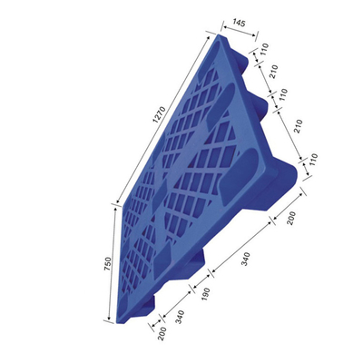 Pallet nhựa tái sử dụng cổng HDPE 1270x750 Tay cầm tiện dụng