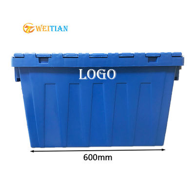 ISO9001 Hộp hậu cần bằng nhựa HDPE 60L Hộp phân phối có nắp đi kèm