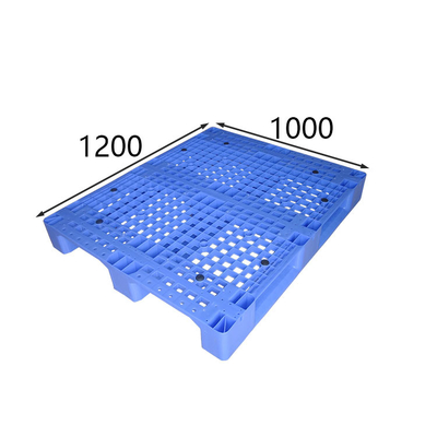 Grid Blue Ingle Sided Heavy Duty Nestable Pallet HDPE Chống va đập