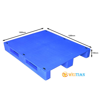 Pallet nhựa HDPE công nghiệp PE Blue 1200 X 1000 Lối vào 4 chiều