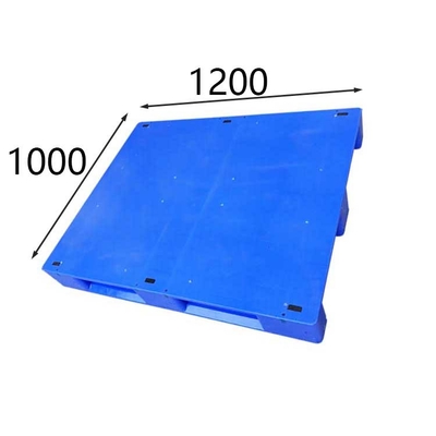 Pallet nhựa Euro gia cường 1200 X 1000 màu xanh HDPE / PE phẳng hạng nặng