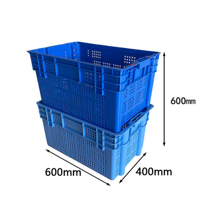 Thùng nhựa có thể thu gọn lồng nhau 600 X 400 X 315mm Thùng di chuyển có thể xếp chồng lên nhau